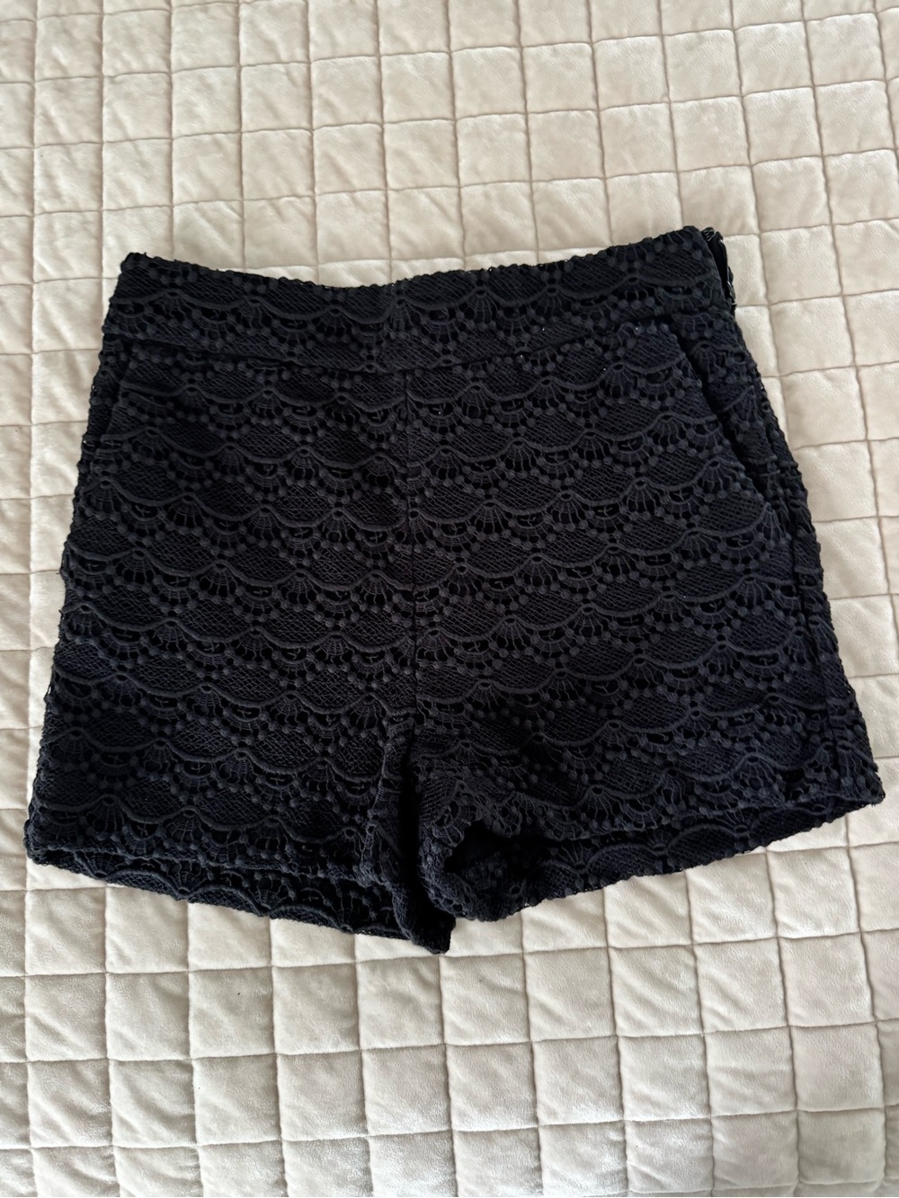 Express Black Lace Overlay Women's Shorts